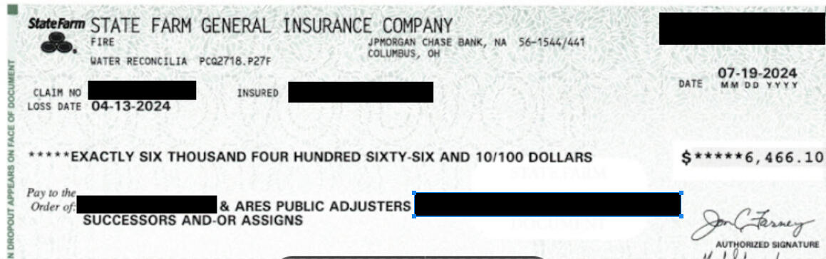 Emergency Mitigation Services Check